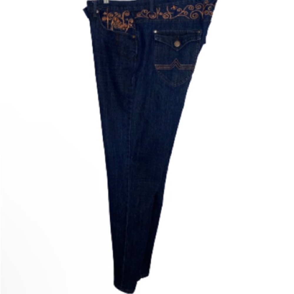 Y2K Old School Women’s Blue & Orange Jeans Size 24
